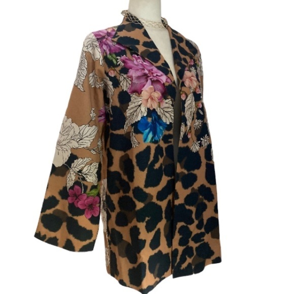 RL Nishat Pret Floral Animal Print Blazer Jacket Cotton NWT - Picture 10 of 12
